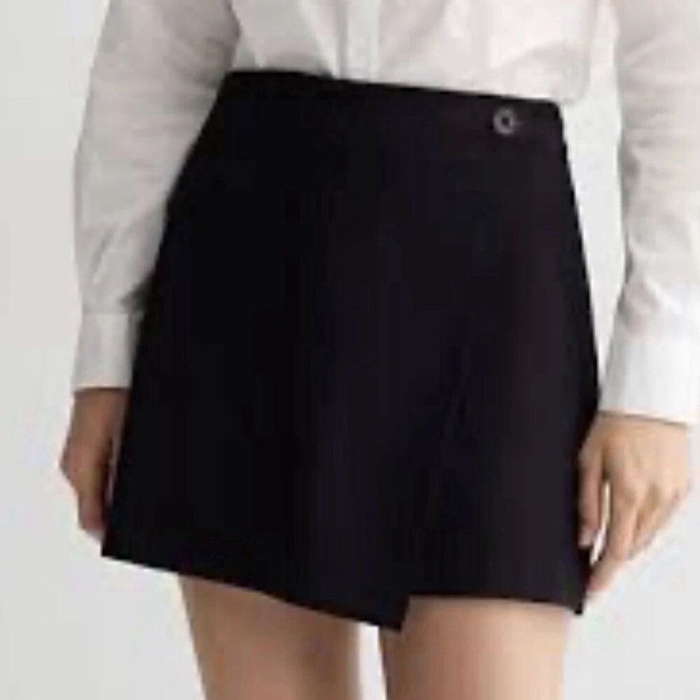Nine West High Rise Black Women’s Skort L Athletic Short Zip Solid Walking